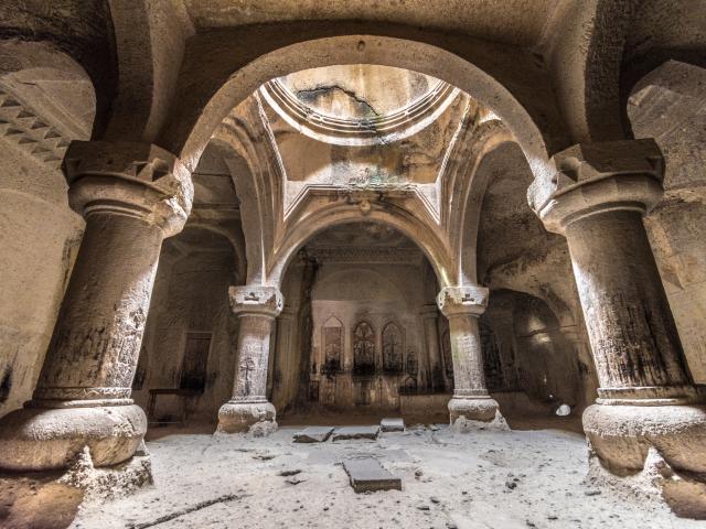 Listen to music in a cave monastery