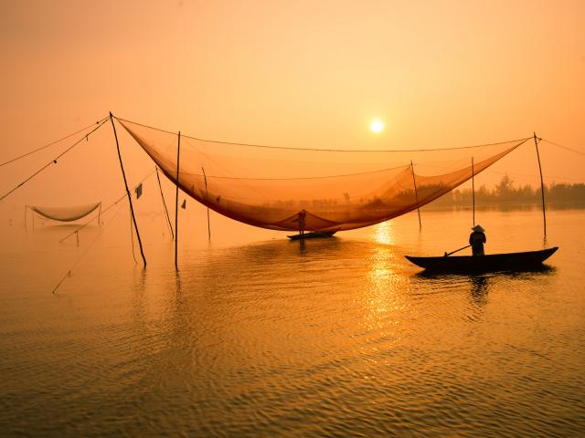 Follow the lanterns by kayak