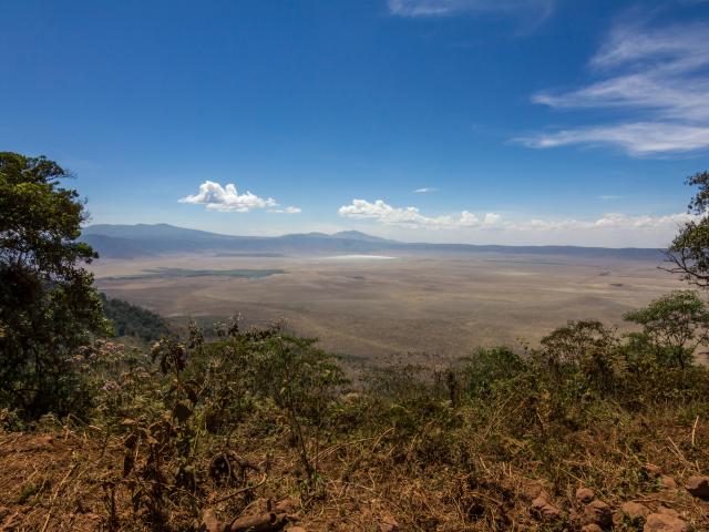 Look out from the crater’s edge