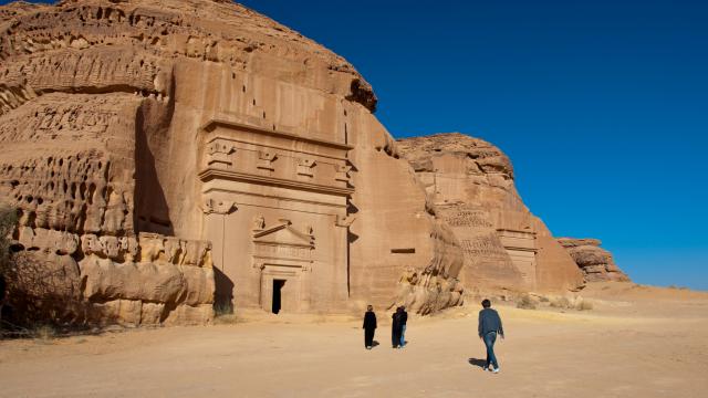 Visit the rock-cut city of Hegra
