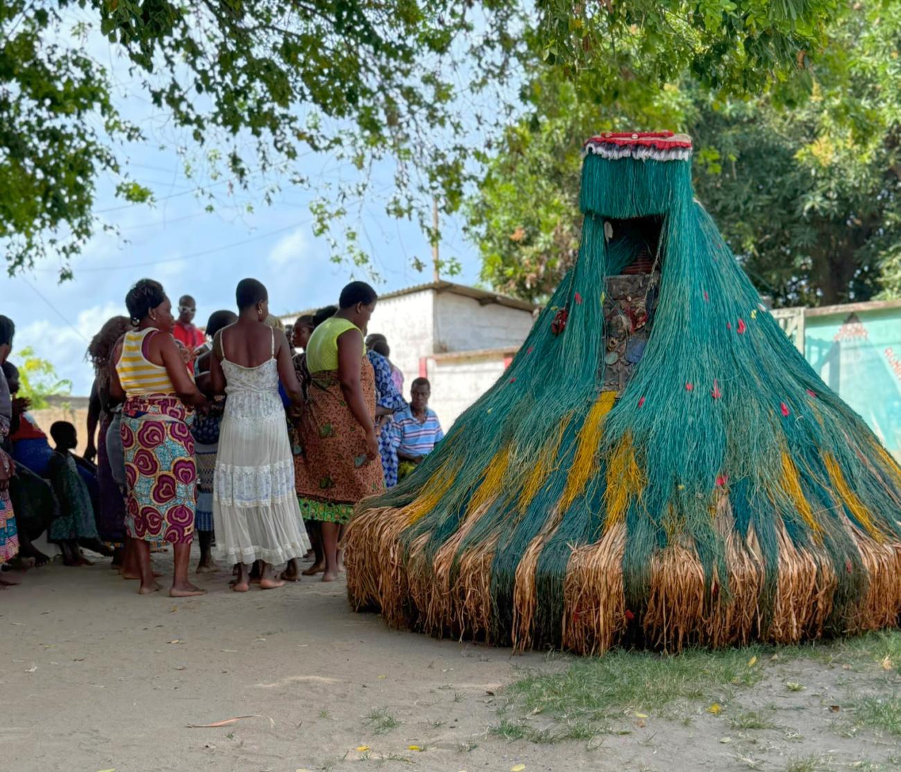 Traditional Zangbeto mask dancing 