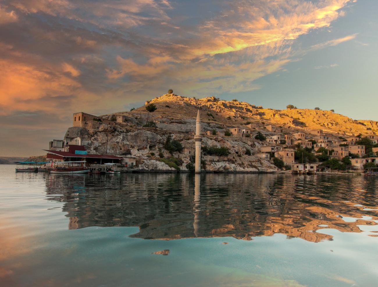 Submerged town of Halfeti in Istanbul