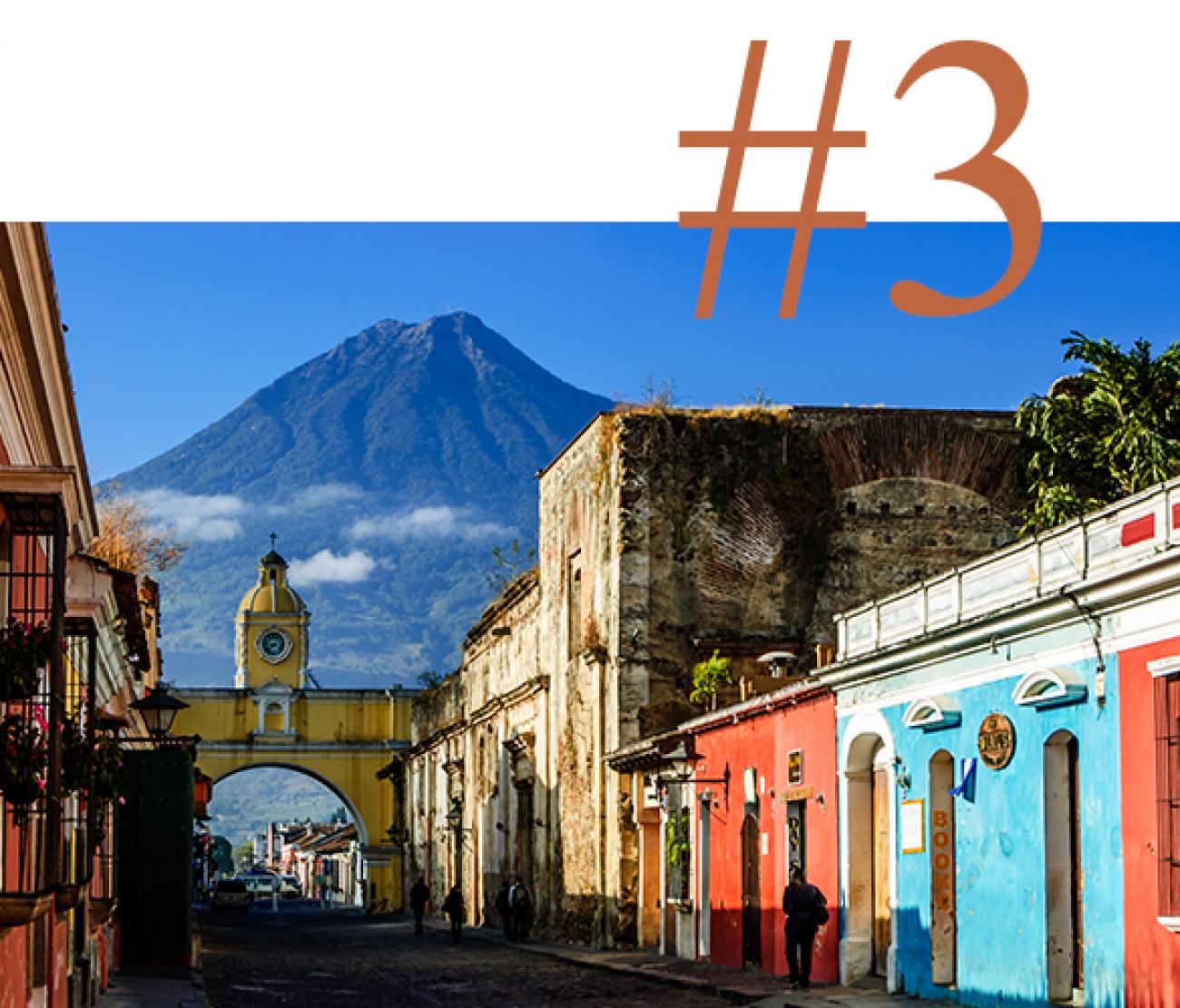 The bright and colourful streets in Guatemala 