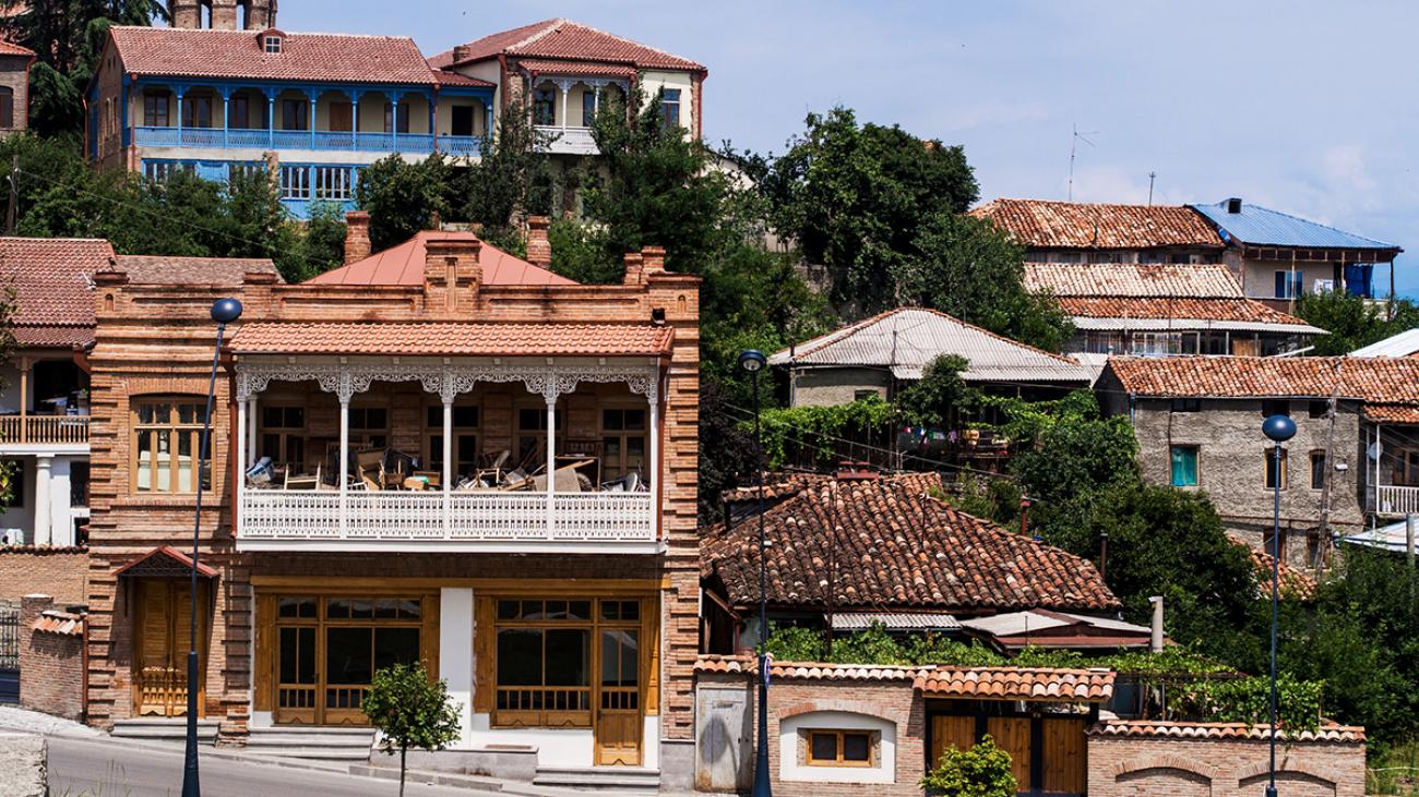 Telavi streets in Georgia 